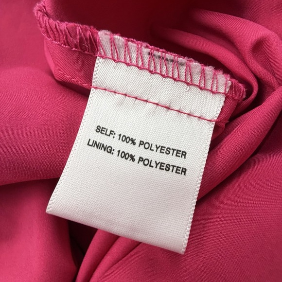 Rose & Olive Sleeveless Shift Dress L Pink Navy Printed Lined Boho - Picture 5 of 6